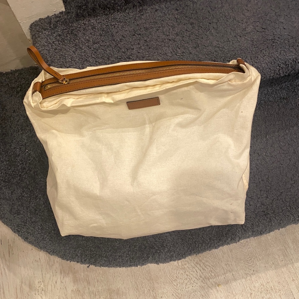 Zara cloth and leather bag insert 16/14